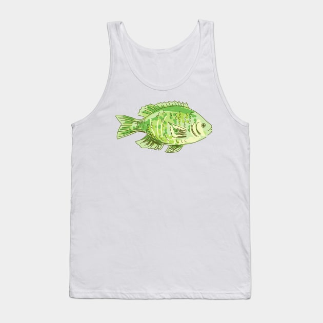 Cute Cartoon Fish Tank Top by SWON Design